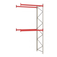 Паллетный стеллаж 3956x1825x1100 мм на 2 уровня, приставная секция