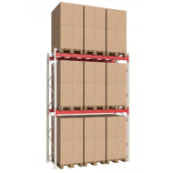 Паллетный стеллаж 3956x2700x1100 мм на 2 уровня, основная секция