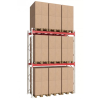 Паллетный стеллаж 3956x2700x1100 мм на 2 уровня, основная секция