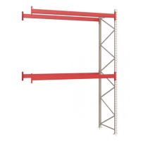 Паллетный стеллаж 3956x2700x1100 мм на 2 уровня, приставная секция