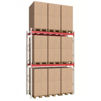 Паллетный стеллаж 4413x2700x1100 мм на 2 уровня, основная секция