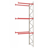 Паллетный стеллаж 4870х1825x1100 мм на 3 уровня, приставная секция