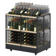 Стеллаж для алкоголя метеллический ARCHIW-Block 1061х800х1086 мм двухсторонний с полками и различными отделениями