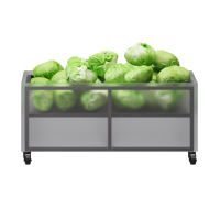 Ящик для овощей GREORA пластиковый 425х820х625 мм на колесиках