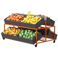 Стол для овощей металлический GREORA-Plateau-Extra 410х1250х820 мм двухсторонний с наклонными полками