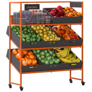 Стеллаж для овощей металлический GREORA-Storey-Advanced 1400х1250х420 мм с разнообразными отделениями и полками