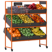 Стеллаж для овощей металлический GREORA-Storey-Advanced 1400х1250х420 мм с разнообразными отделениями и полками