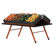 Стол для овощей металлический GREORA-Trapez-L 700х1750х1350 мм с наклонными полками