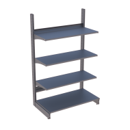 Фото Стеллаж на распорках металлический 1625х1000х300 мм на 4 полки