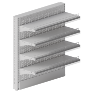 Стеллажи прикасовые EVO металлические навесные с полками