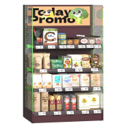 Торец стеллажа металлический Promo 1473х800х400 мм с полками и акриловыми боковинами