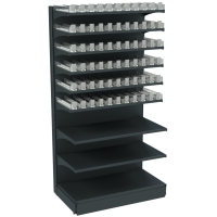 Стеллаж для сигарет металлический 1930х1000х500 мм на 6/2 полок