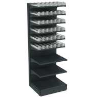 Фото Стеллаж для сигарет металлический 1930х665х500 мм на 6/2 полок