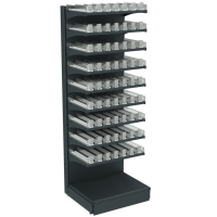 Стеллаж для сигарет металлический 1930х665х500 мм на 9 полок