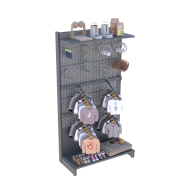 Торговый пристенный металлический стеллаж для зоомагазина 2235×1000×400 мм цвет RAL 7016 (антрацит)