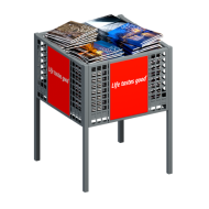 Презентационная корзина металлическая 870х650х650 мм с внутренними отсеками