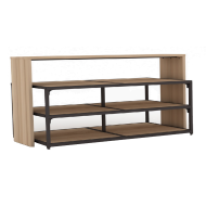 Стеллаж под алкоголь метеллический 1400х1800х800 мм с многоуровневыми деревянными полками