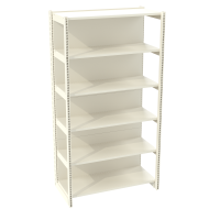 Стеллаж с передней ногой металлический 1930х665х400 мм на 6 полок