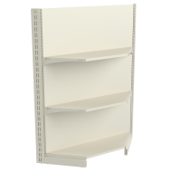 Фото Стелаж кутовий металевий 1473х800х400 мм на 3 полиці