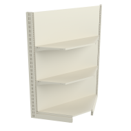 Фото Стелаж кутовий металевий 1473х800х500 мм на 3 полиці