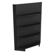 Фото Стелаж кутовий металевий 1625х800х300 мм на 4 полиці