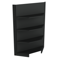 Стеллаж угловой металлический 1625х800х400 мм на 4 полки