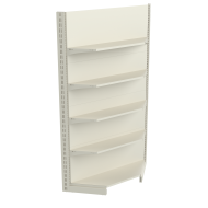 Фото Стелаж кутовий металевий 1930х800х300 мм на 5 полиць